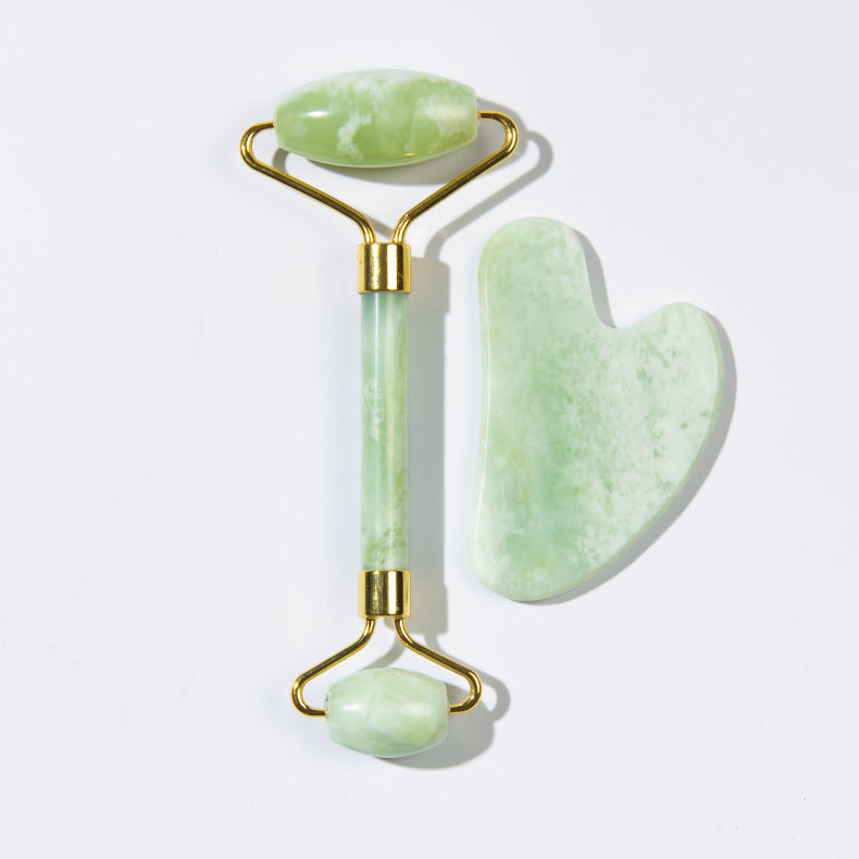 Set de rodillo facial de jade y masajeador Gua Sha